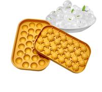 Sphere Ice Mold with Removable Lid - Multi-Slot Silicone Circular Chiller, High-Capacity Homemade Beverage Cooling Tool | Safe for Whiskey, Spirits & Infused Fruit Drinks