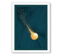 Sphere in Descent Modern Framed Wall Art Print A4 (29.7×21cm) White, Wall Decor for Living Room, Bedroom, Office & Home, Ready to Hang, Art Gift