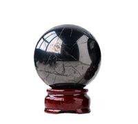 Sphere Polished Ball Stone Carbon Gemstone Crystal Stress Home Protection,Black,55~60mm