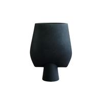 Sphere Vase Square Large Black