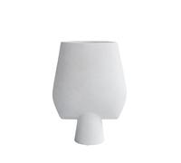 Sphere Vase Square Large Bone White