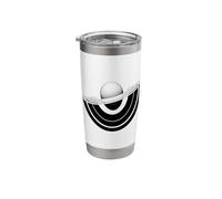 Sphere with Rings and Drop Shadow Like a Planet Stainless Steel Insulated Tumbler