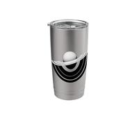 Sphere with Rings and Drop Shadow Like a Planet Stainless Steel Insulated Tumbler