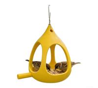 Spherical Bird Feeder PET Outdoor Hanging Drainage Design White Green