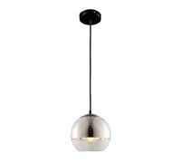 Spherical Glass Light,Modern Simple Globe Ceiling Hanging Lamp,Kitchen Island Dining Room Bedroom Chandelier,Round Glass Lamp,Shade Ceiling Light Chandelier,Height Adjustable/D25 Cm/9.8 Inche/D20 Cm/7