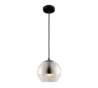 Spherical Glass Light,Modern Simple Globe Ceiling Hanging Lamp,Kitchen Island Dining Room Bedroom Chandelier,Round Glass Lamp,Shade Ceiling Light Chandelier,Height Adjustable/D25 Cm/9.8 Inche/D25 Cm/9