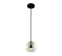 Spherical Glass Light,Modern Simple Globe Ceiling Hanging Lamp,Kitchen Island Dining Room Bedroom Chandelier,Round Glass Lamp,Shade Ceiling Light Chandelier,Height Adjustable/D25 Cm/9.8 inch