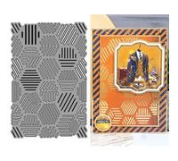 Spherical Grid Die Cuts for Card Making, Background Panel Metal Cutting Dies for Paper Scrapbooking, DIY Stencils for Album Party Wedding Festivals Decoration