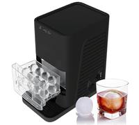 Spherical Ice Machine for Home/Bar, Countertop Ice Maker with Auto Self-Cleaning, 2" Ice Size, 8-10 Ice Capacity, Dispenses in 55 Min, 2 Per Batch