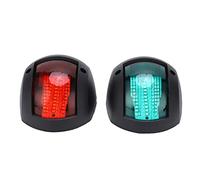 Spherical LED Signal Light Marine LED Navigation Side Bow Light Navigation Safety Light Maximum Visual to 1 Nautical Mile Suitable for Ships Yachts Fishing Boats (Black)