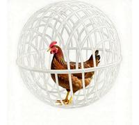 Spherical Mobile Chicken Rolling Circular Chicken Cage Rabbit Running Net Pet Cage Outdoor Farm Sqk391 (A, One Size)