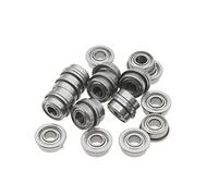 Spherical rod end bearing 10pcs F692 F693 F694 F695 F696 F697 F698 F699ZZ Flange Ball Bearing Thin Wall Metal Shielded Flanged(F696zz-6x15x5)