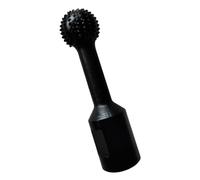 Spherical Rotary Burr, 25mm Spherical Wood Carving Polishing Tools Steel Grinding Head, M5/8-11 Threads, 102mm Long