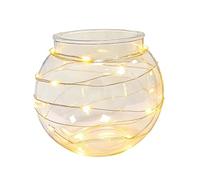 Spherical Snack Serving Jar - 9cm Clear Flower Pot, Functional Grocery Organizer, Stylish Birthday Treat Basin, Compact Countertop Bin | Modern Decoration Accessory For Outdoor Event