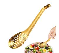 Spherification Spoon - Molecular Kitchen Utensil | Metal Perforated Ladle Tool, Gastronomy Strainer For Liquid Beads, Caviar, Dipping Sauces, Broth, Restaurant, Coci
