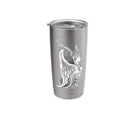 Sphinx Blackwork Tattoo Flash Stainless Steel Insulated Tumbler