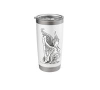 Sphinx Blackwork Tattoo Flash Stainless Steel Insulated Tumbler