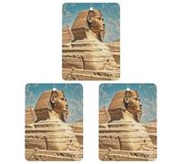 Sphinx Car Air Freshener, 3 Pcs Square Hanging Air Freshener Cards, Long Lasting Fragrance Scented Cards for Car, Home, Office White-style