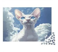 Sphinx Cat 1000 Piece Puzzle Games Premium & Durable for Adults Fun Puzzles for Creativity And Mindfulness Challenging Jigsaw Puzzles for Adults And Family for Stress Relief 1000pcs (75x50cm)