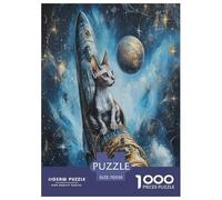 Sphinx Cat Jigsaw Puzzles for Adult Difficult Challenges 1000 Pieces Difficult Hard Jigsaw Puzzles for Man And Woman with Letters on Back 70x50cm/1000pcs