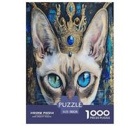 Sphinx Cat Jigsaw Puzzles for Adult Educational Game Difficult Challenges 1000 Pieces Difficult Hard Jigsaw Puzzles for Man And Woman with Letters on Back 38x26cm/1000pcs