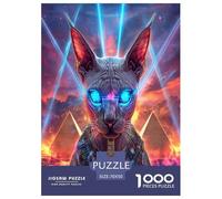 Sphinx Cat Jigsaw Puzzles for Adults Challenging Puzzle Games The Impossible Challenge 1000 Pieces Difficult Hard Jigsaw Puzzles for Man And Woman with Letters on Back 70x50cm/1000pcs