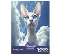 Sphinx Cat Jigsaw Puzzles for Adults Difficult Challenges 1000 Pieces Difficult Hard Jigsaw Puzzles for Man And Woman with Letters on Back 70x50cm/1000pcs