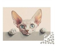 Sphinx Cat Jigsaw Puzzles Puzzle for Adults Kids. 1000 Pieces Whimsical Challenge Toy Educational Games Home Decoration for Adults& Kids Age 14 Years Up 1000pcs (75x50cm)