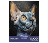 Sphinx Cat Jigsaw Puzzles Puzzles for Adults Kids. 1000 Piece Impossible Challenge Toy Educational Game Home Decoration for Adults& Kids Age 14 Years Up 38x26cm/1000pcs