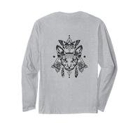 Sphinx Cat Sacred Geometry Art Long Sleeve T-Shirt
