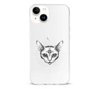 Sphinx Cat with Third Eye Basic TPU Cell Phone Cases TPU Soft Cover Shockproof Slim Phone Case Compatible with iPhone 14/14 Plus/14 Pro/14 Pro Max