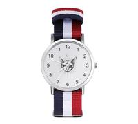 Sphinx Cat with Third Eye Casual Watch for Men Women Braided Strap Watches Three-Hand Wrist Gift