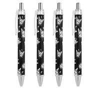 Sphinx Cat with Third Eye Fashion Retractable Ballpointpen 0.5 Fine Writing Pens Black Ink Click Pen Office Supplies 4 PCS