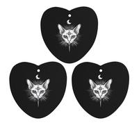 Sphinx Cat with Third Eye Hanging Car Air Fresheners 3Pcs Aromatherapy Tablets Automotive Fragrance Scented Card Decor Love form