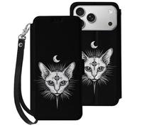 Sphinx Cat with Third Eye Leather Wallet Cell Phone Cases Stand Foldable Flip Cover Phone Case Compatible with iPhone 17/17 Air/17 Pro/17 Pro Max