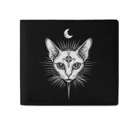 Sphinx Cat with Third Eye Men's Wallets Slim Bifold Wallet Leather Card Cases Casual Coin Purse