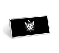 Sphinx Cat with Third Eye Metal Badge Rectangular Stainless Steel Badges Decorative Lapel Pins Clothing Backpack Accessory Gift