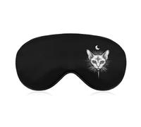 Sphinx Cat with Third Eye Soft Sleep Masks for Men Women Silk Eye Mask with Adjustable Strap Comfortable Blindfold Eyeshade