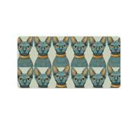 Sphinx Cats Cute Gaming Mousepad Rubber Base Desk Mat for Home Office Laptop Computer