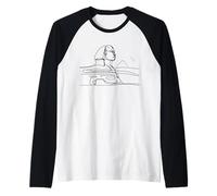 Sphinx Line Art Egypt Lover Raglan Baseball Tee