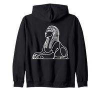 Sphinx Line Art Egypt Lover Zip Hoodie