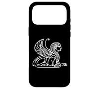 Sphinx Line Art Mythology Fan Case for iPhone 17 Pro Max