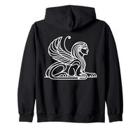 Sphinx Line Art Mythology Fan Zip Hoodie