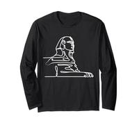 Sphinx of Giza One Line Art Egypt Ancient Monument Long Sleeve T-Shirt