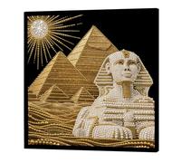Sphinx Pyramid DIY Pearl Painting Kit for Adults/Beginners Gift Home Wall Decor Pearl Gem Paintings Picture Arts Craft with Frame 30x30cm