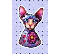 Sphynx Cat Birth Flower Journal - Aster (September) | 6x9” | 50 Lined Pages | Composition Notebook Writing
