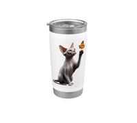 Sphynx Cat Butterfly Hairless Cat Design Sphynx Cat Lover Stainless Steel Insulated Tumbler