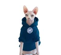 Sphynx Cat Clothes Thick Warm Stratch Soft Cat Hoodie Hairless Cat Clothes Cat Vest for Devon,Cornish,Peter Bald, Small Kitten (Medium)