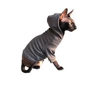 Sphynx Cat Dark grey Hoodie Home sweet home KotomodaCatWear Cat Clothes For Naked and HairlessCats (XS)