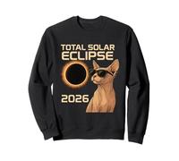 Sphynx Cat Eclipse 2026 Solar Totality Men Women Kids Sweatshirt